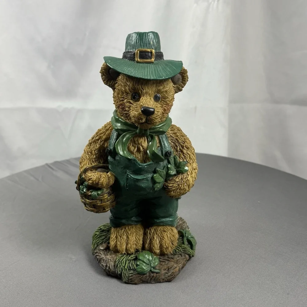 Vintage Leprechaun St. Patrick's Day Resin Teddy